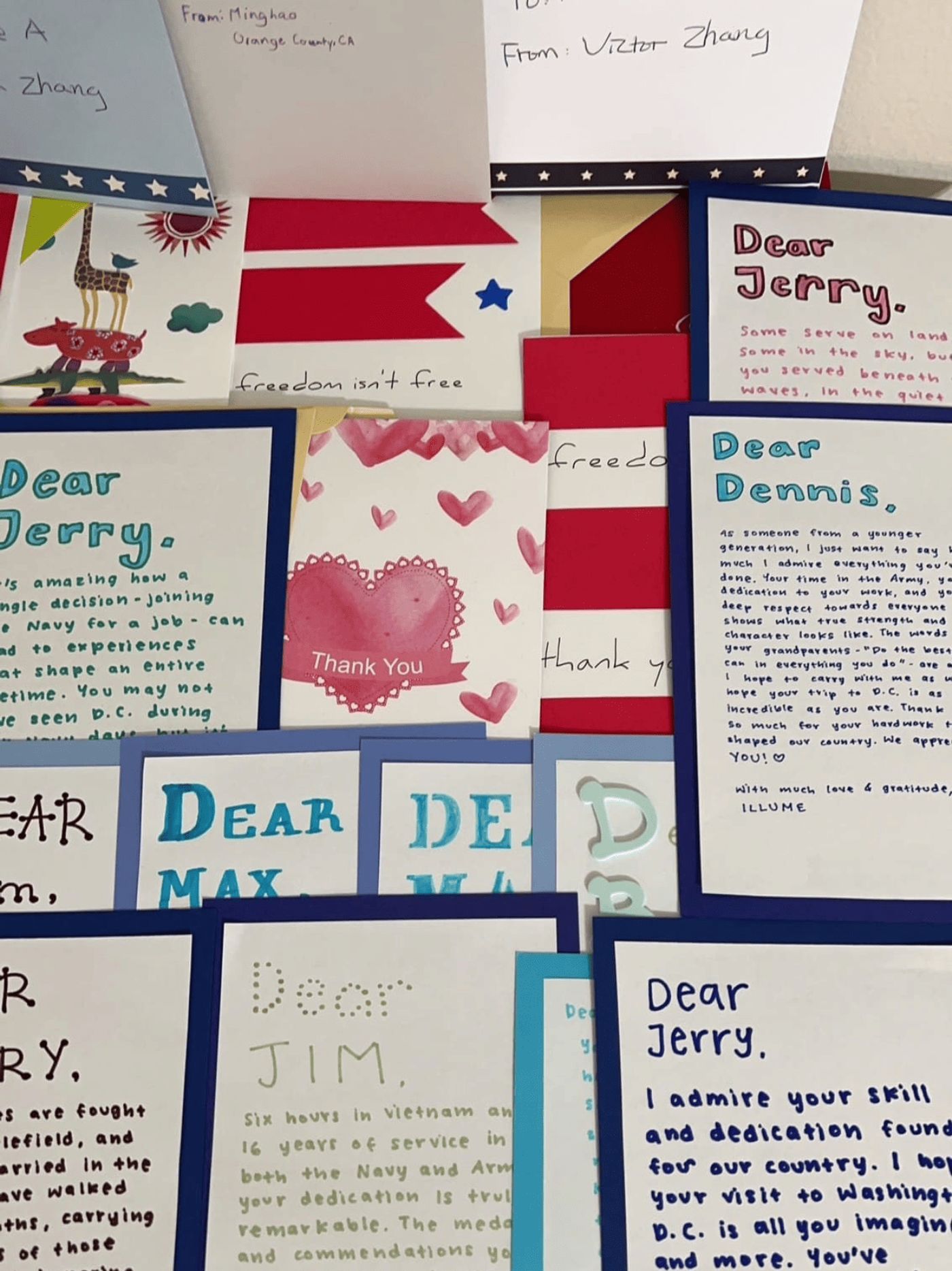 Letters for Veterans Ceremony in Washington D.C. 3/31/25