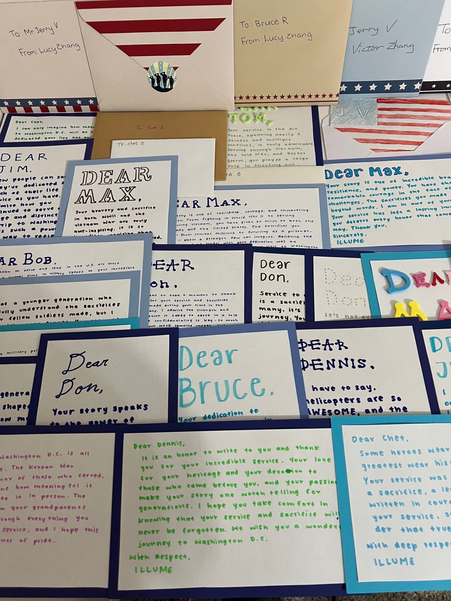 Total of 61 Letters for Veterans 3/31/25